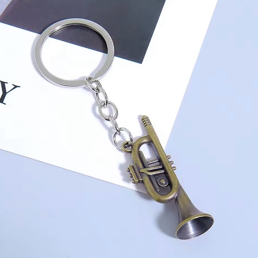 Brass Trumpet Keychain